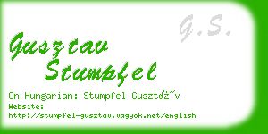 gusztav stumpfel business card